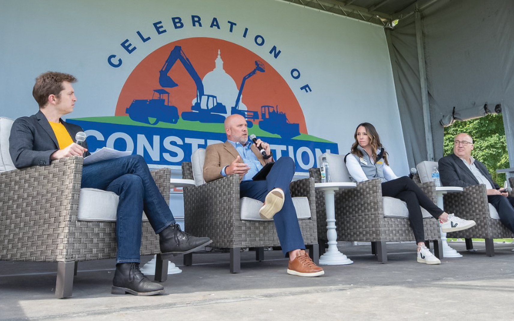 Todd Roecker, vice president of growth initiatives, speaks during a panel presentation at the Celebration of Construction.